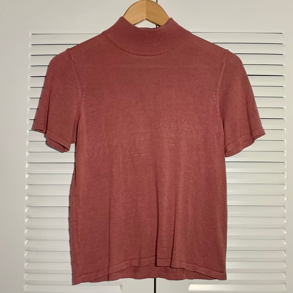 Valerie Stevens PinkPetite Short Sleeved Turtleneck